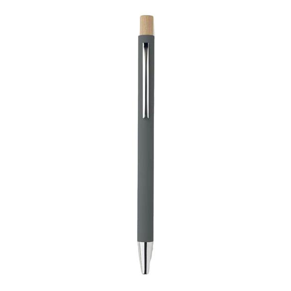 MidOcean Bergamo Recycled Aluminium Ballpoint Pen - Stone Grey - 