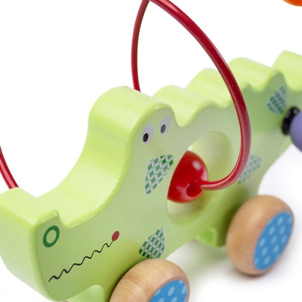 Bigjigs Toys Push Along Crocodile Bead Frame