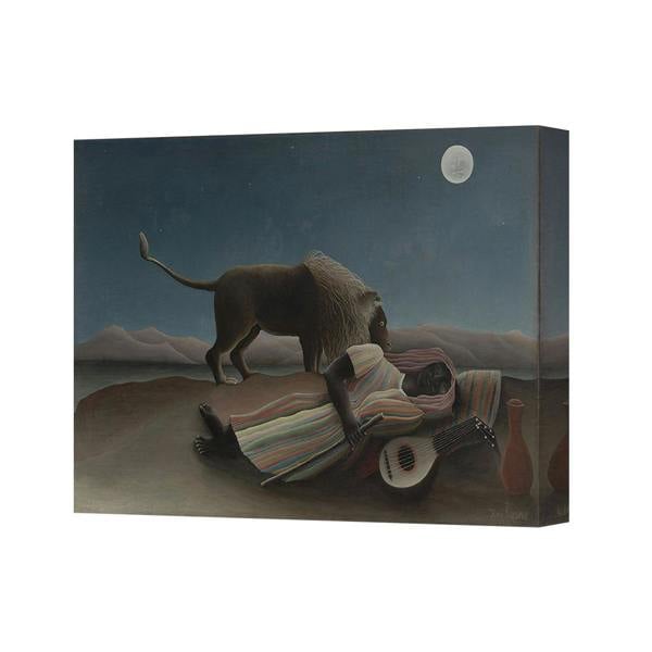 Benjamin Tate Design Surreal Desert Night Canvas Art Print With Horse Guitar And Lying Man
