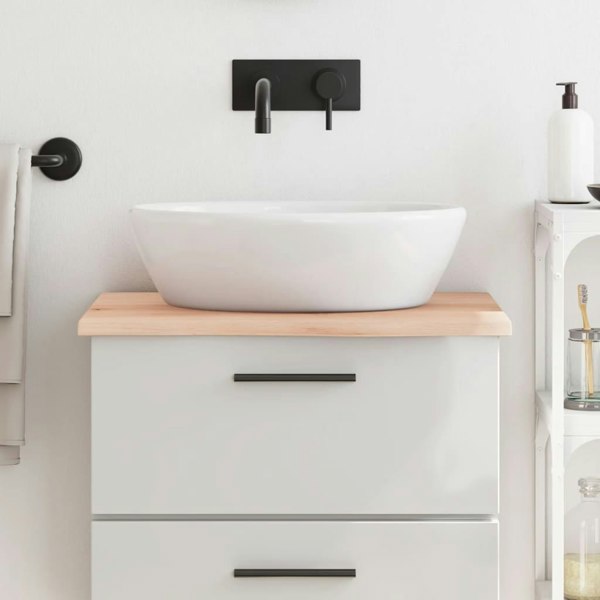 Berkfield Bathroom Countertop 60x50x2 cm Untreated Solid Wood