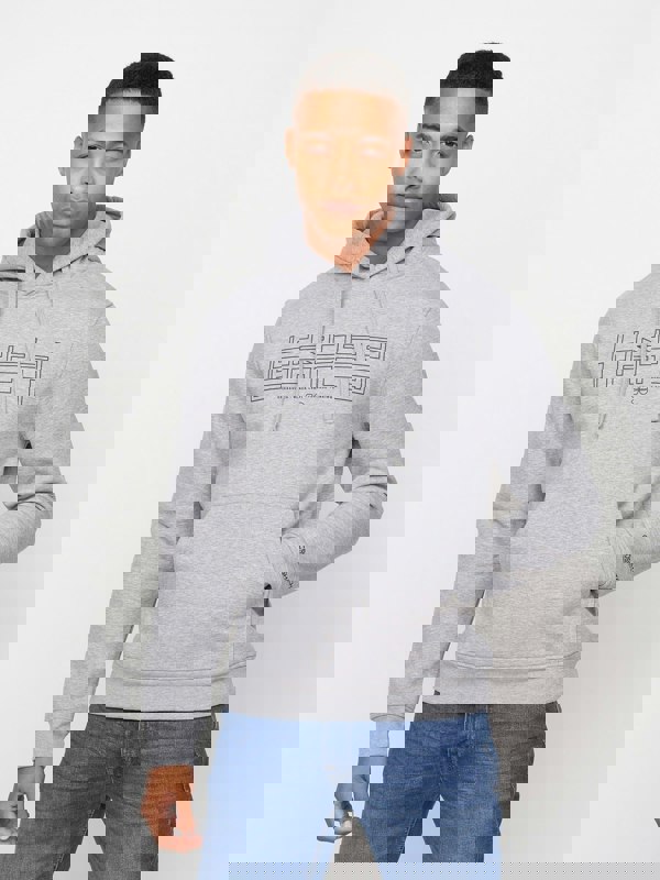 Crosshatch Scouts Hoodie Grey Marl