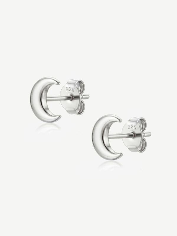 MUCHV Moon Stud Earrings