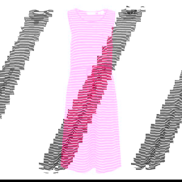 Regatta Womens/Ladies Ariena Painterly Stripe Casual Dress - Pink Fusion/White