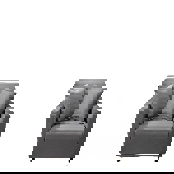 Anyhouz Anyseat 1 Seater Sofa Cover Plain Grey Style and Protection For Living Room Sofa Chair Elastic Stretchable Slipcover