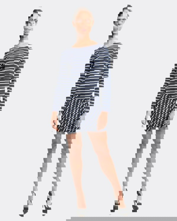 French Connection Spring Tim Tim Long Sleeve Slash Neck Womens Dress