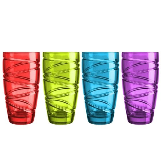 Brambles Home Plastic Tumblers Reusable Drinking Cups Assorted Colours Stackable Cups for Home Garden Parties Picnics BBQs