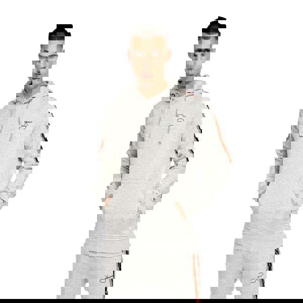 Crosshatch Mens Chillmake Hoodie - Grey Marl - 