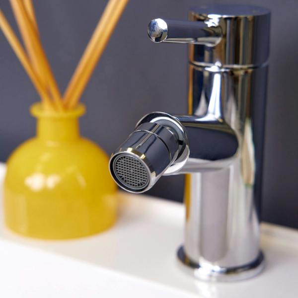 Flode Áhkká Bidet Mono Mixer Tap Chrome with Pop Up Waste Included