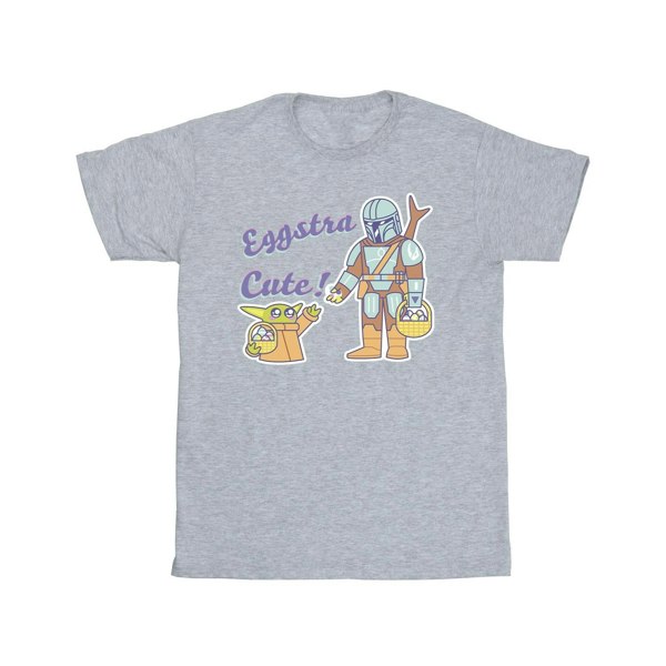 Star Wars Mens The Mandalorian Eggstra Cute Grogu T-Shirt - Sports Grey