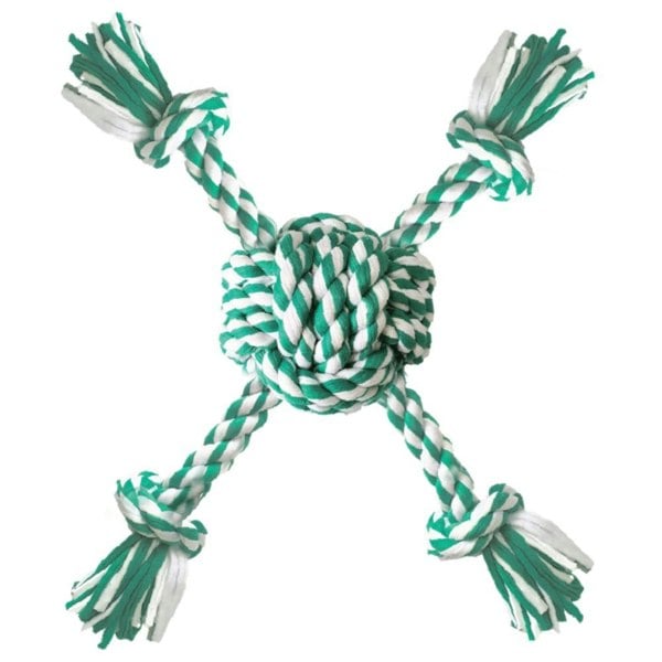 HugglePets Recycled T-Shirt Ball Tug Dog Toy