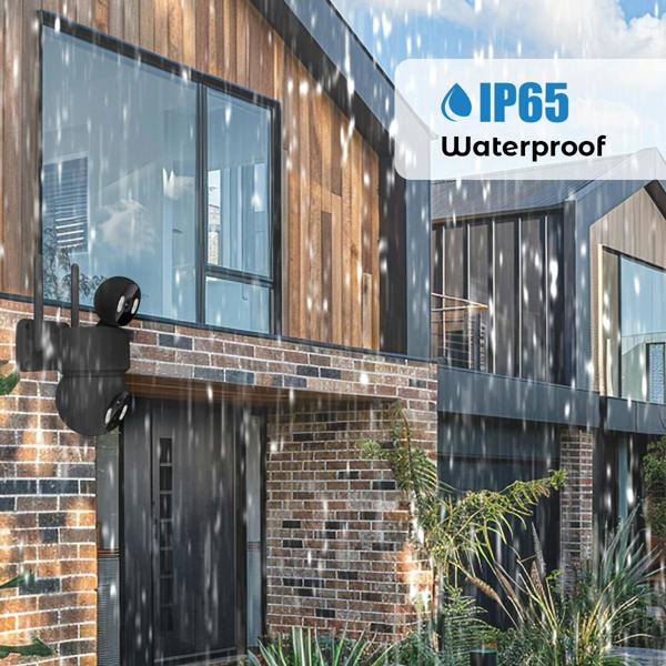ENER-J Smart Wi-Fi Dual Lens Outdoor Dome IP Camera - Black Housing, IP65
