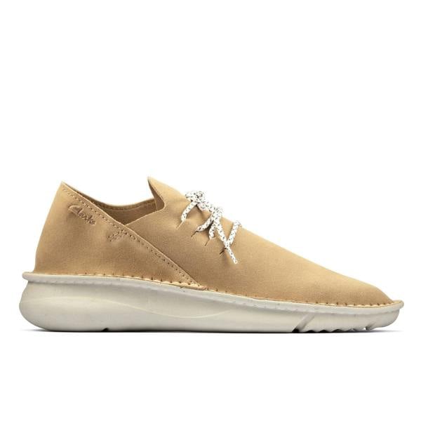 Clarks Mens Origin Leather Casual Shoes - Taupe - 