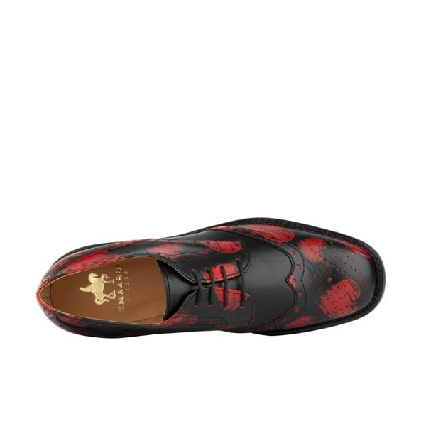 Embassy London Eton - Lovehearts - Women's square toe leather lace-up with love hearts
