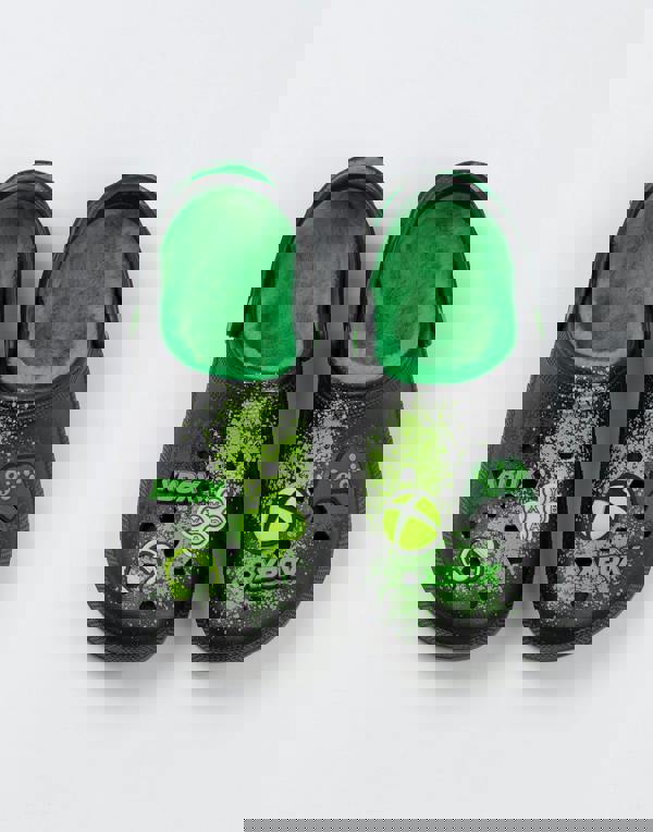 Xbox Boys Black Logo Fur Lined Clogs