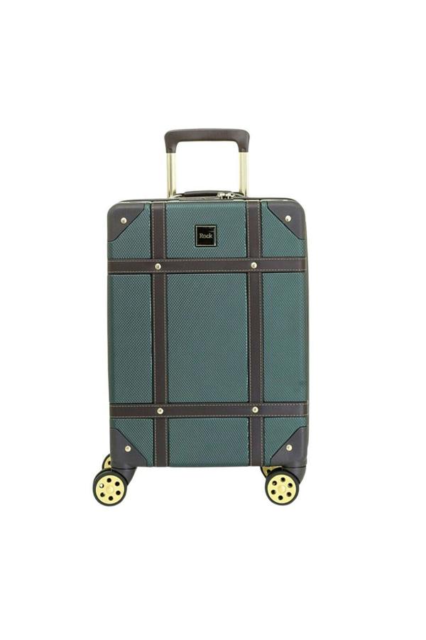 Rock Luggage Vintage Hard Shell Luggage Trunk Suitcase Set