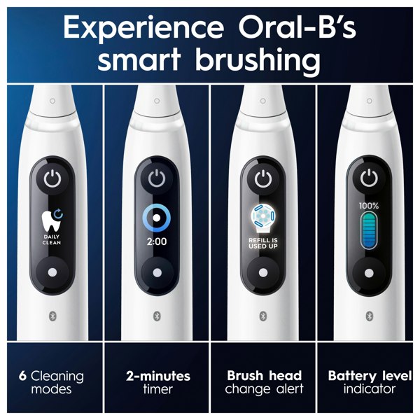 Oral-B iO 8 Black & White Electric Toothbrushes Designed By Braun