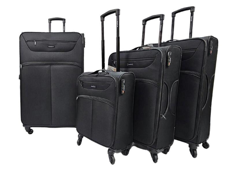 Eagle Luggage Lightweight Soft Suitcase Luggage Travel TSA Set