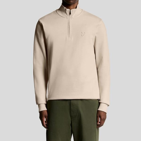 Lyle & Scott Tonal Superfine Quarter Zip Sweatshirt