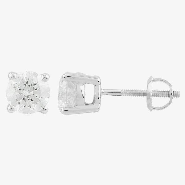 T. H. Baker 18ct White Gold 1.50ct Diamond 4 Claw Stud Earrings TH0132827