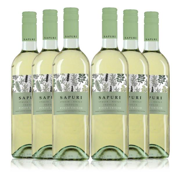 Sapuri Italian Pinot Grigio Inzolia (6 x 750ml - 11%)