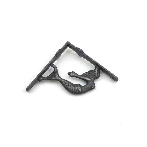 Pair of Antique Cast Iron Mermaid Design Shelf Brackets