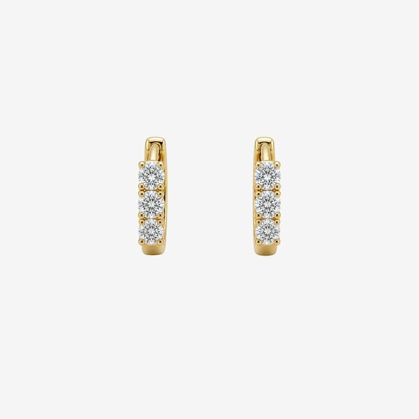 Uchi & Soto Shikaku 3 Stone Huggie Hoop Earrings