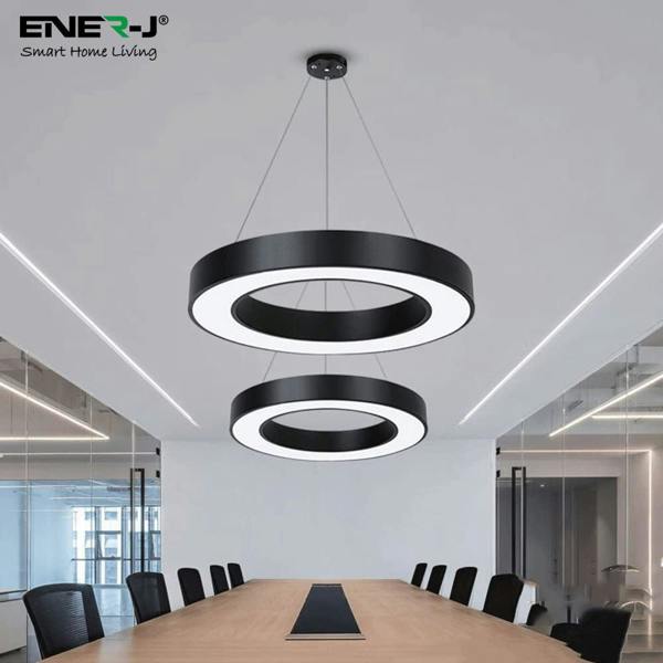 ENER-J 24W Hollow Round Pendant Light, Size: Diameter 60 cms, Lampshade height 5 cms