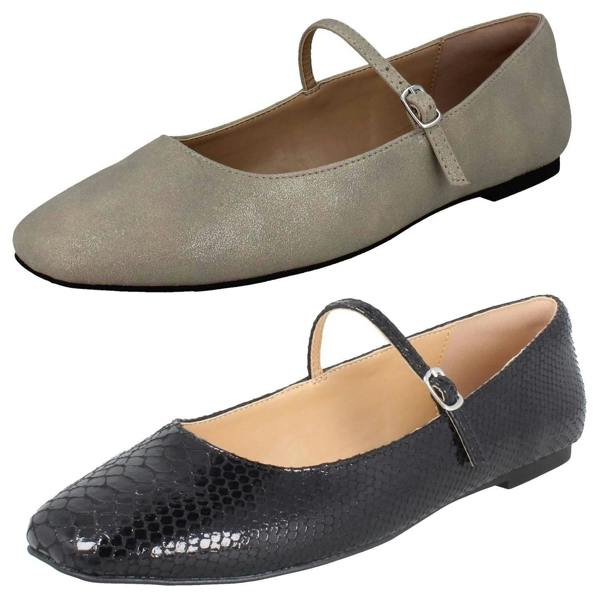 Clarks Ladies Clarks Mary Jane Ballerina Flat Shoes Emelina Gem