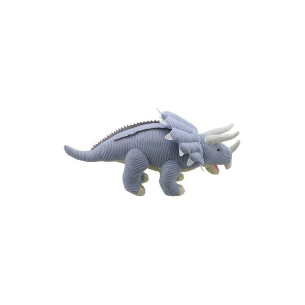 Wilberry Triceratops (Blue) - Small - Wilberry Knitted