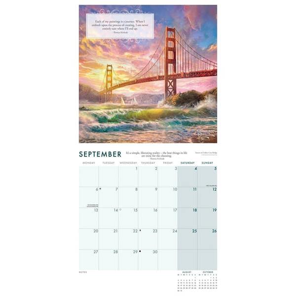 Kinkade, Lightposts For Living Calendar 2027, Wall Calendars, Month To View, Art, Gift