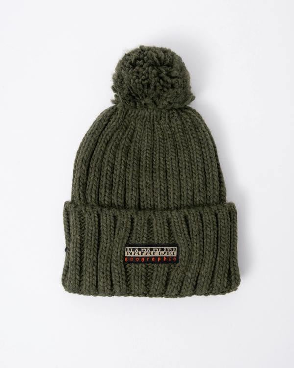 Napapijri Fea 2 Bobble Hat in Olive Night G1F