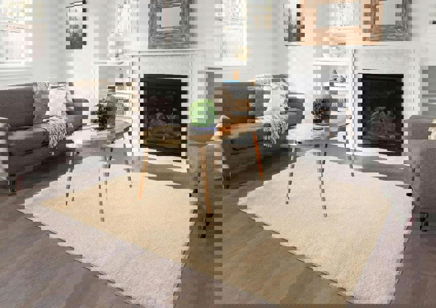 Smart Living Polyester Shaggy Rug - Light Beige