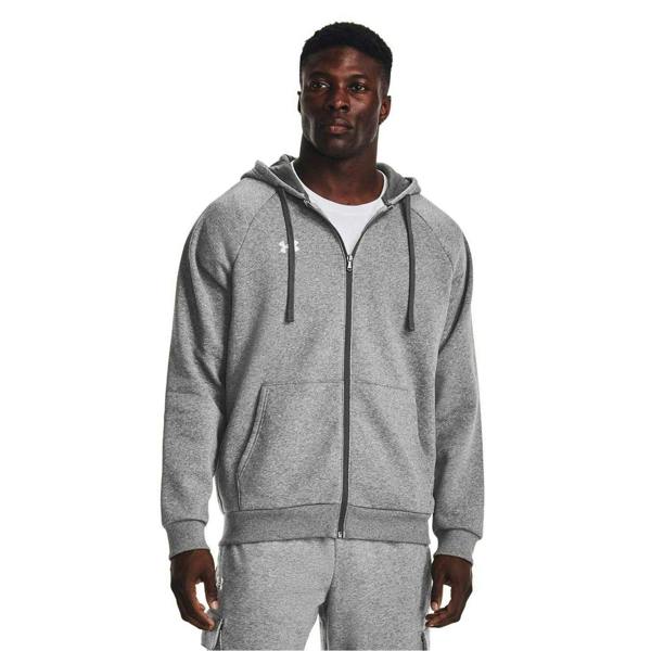 Under Armour Mens Rival Fleece Full Zip Hoodie - Carbon - 