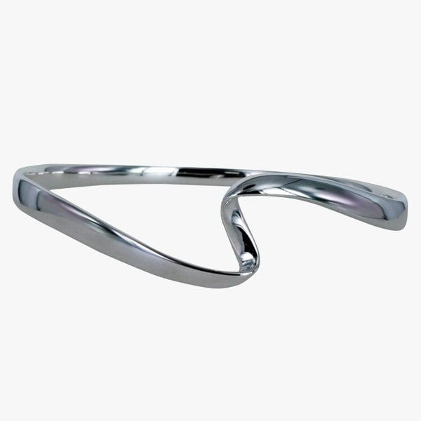 Sterling Silver Ribbon Bangle - Reeves & Reeves