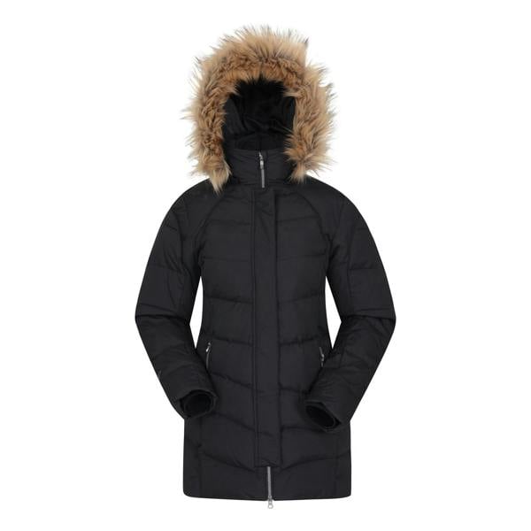 Mountain Warehouse Womens/Ladies Isla II Long Down Jacket - Jet Black - 
