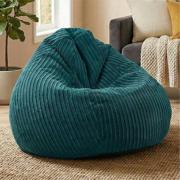 rucomfy Jumbo Cord Slouchbag - Indoor Classic Bean Bag for Adults