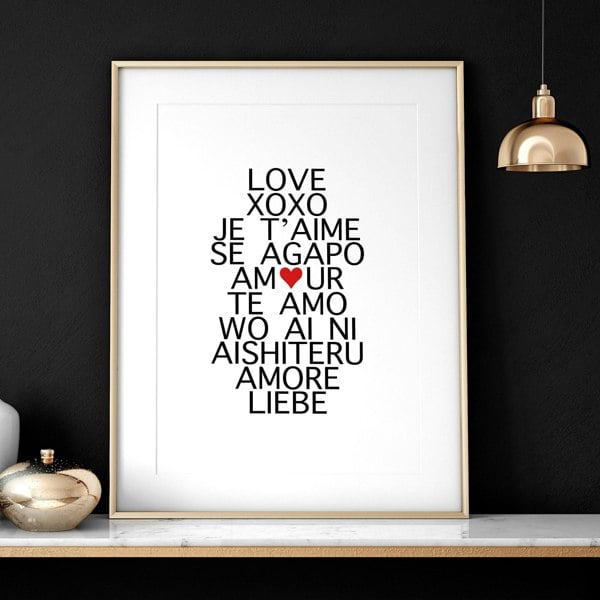 Valentines gift for her | framed wall art for living room