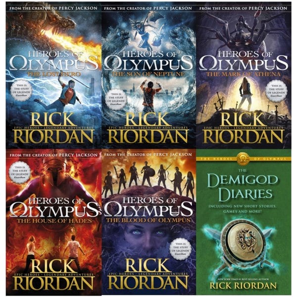 Penguin Heroes of Olympus Collection Rick Riordan 6 Books Set The Blood of Olympus