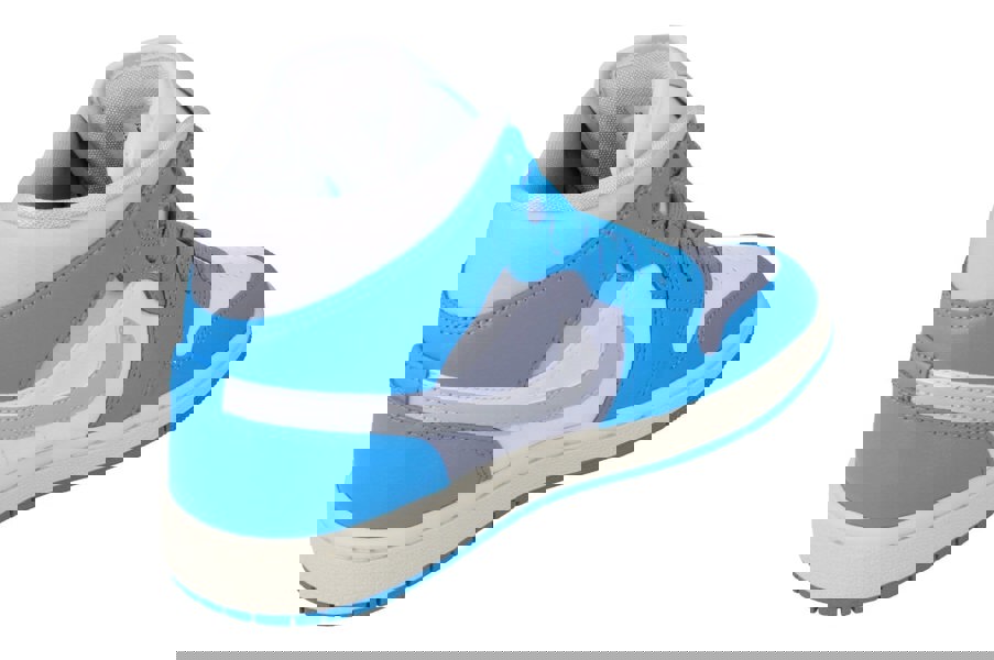 Nike Womens Air Jordan 1 Mid Trainers Bq6472  400 - Dark Powder Blue Neutral Grey 400 - Photo 2