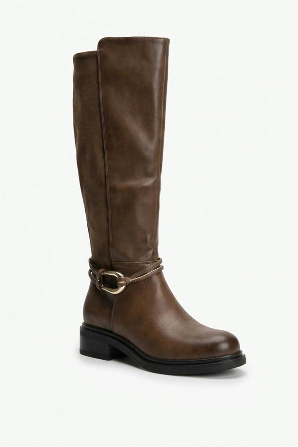 Saoirse Knee High Boots - Camel