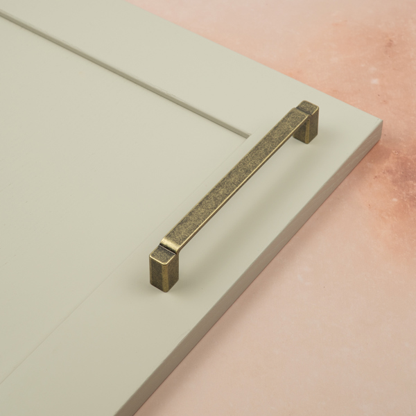 Handle & Home Antique Brass Stepped Cabinet Handles