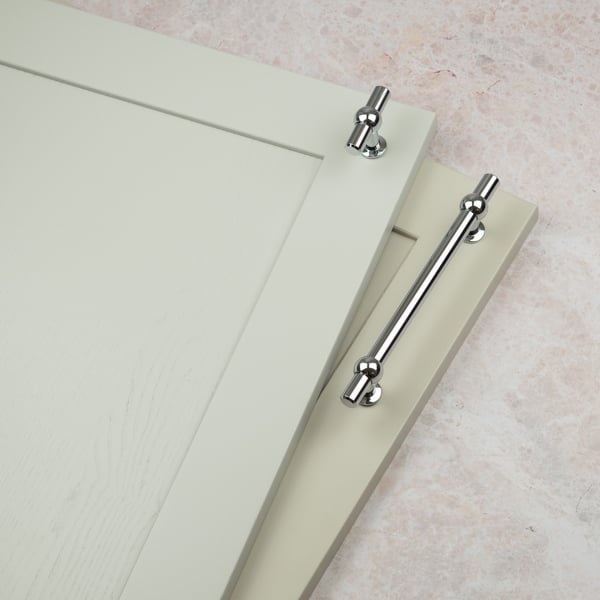 Handle & Home Polished Chrome T-Bar Handle and Knob