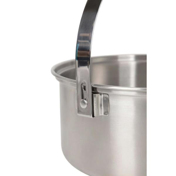 Mountain Warehouse Stainless Steel Camping Family Cookware Set - Silver - One Size - Silver