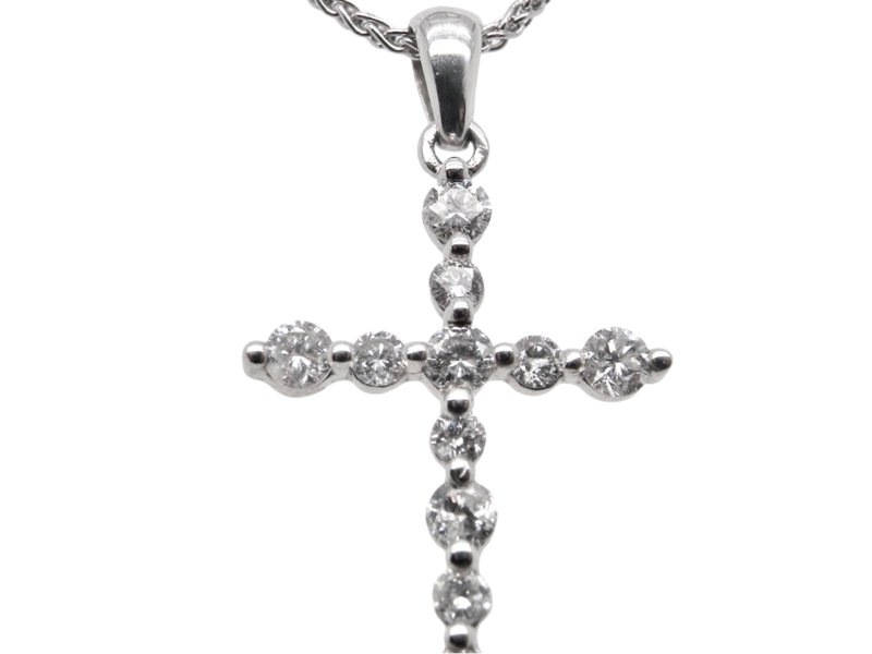 Vintage Tom A white gold diamond cross