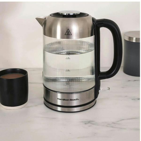 Hamilton Beach Liberty 1.7L Ribbed Glass Kettle
