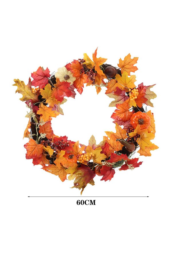 Living and Home Fall Wreath for Front Door Halloween Thanksgiving Decoration