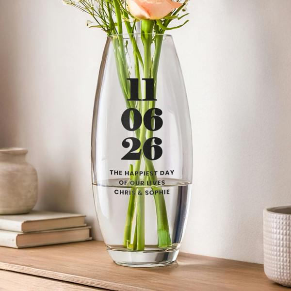 Abode Home & Gifts Personalised Special Date Vase