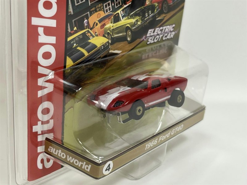 Auto World Slot Cars 1966 Ford GT40 Red Thunderjet Ultra G HO Slot Car SC379-4