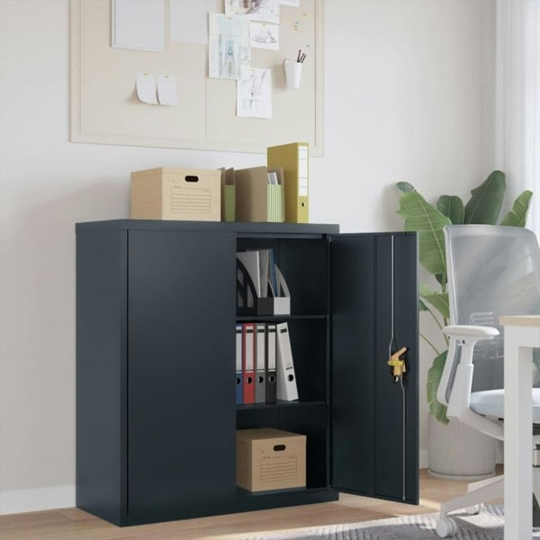 Berkfield File Cabinet Anthracite 90x40x105 cm Steel