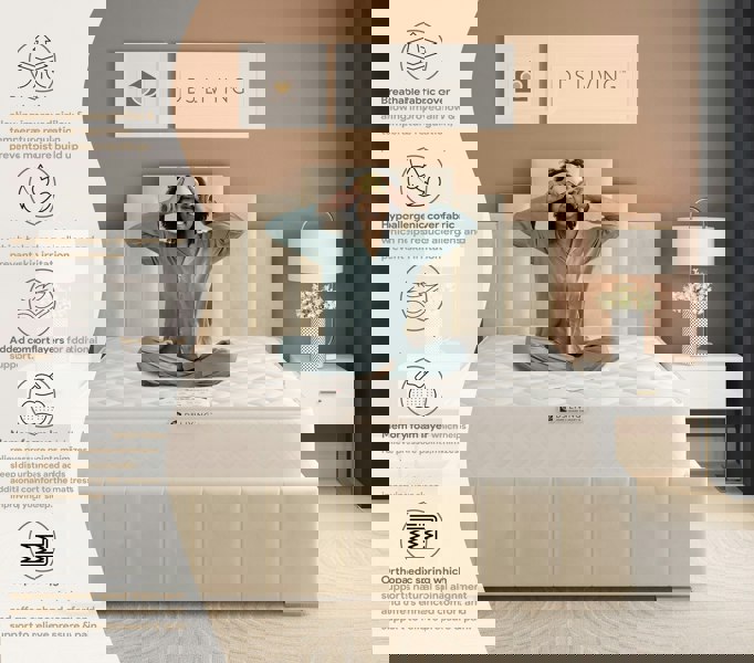 DS Living Nightfall Gel Enhanced 12.5 Bonnell Spring Mattress - 4ft - Small Double - Glacier by DS Living